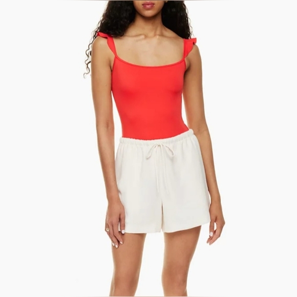 Wilfred Perrin White Square-Neck Tank Bodysuit Size S Spring Summer - Picture 4 of 6